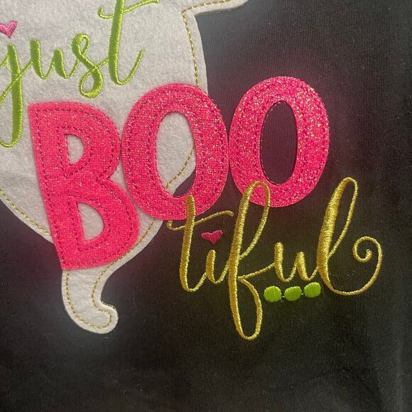 Emily Rose Halloween Size 5 Girls 2 Piece Set Two Ruffle Stripe Ghost - Picture 5 of 5